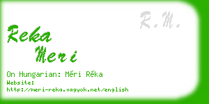 reka meri business card